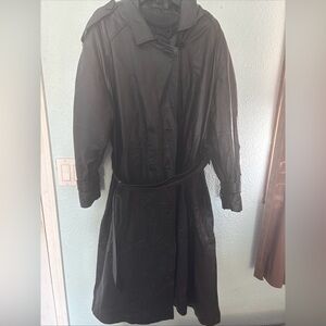 Black Double-Breasted Trench Coat